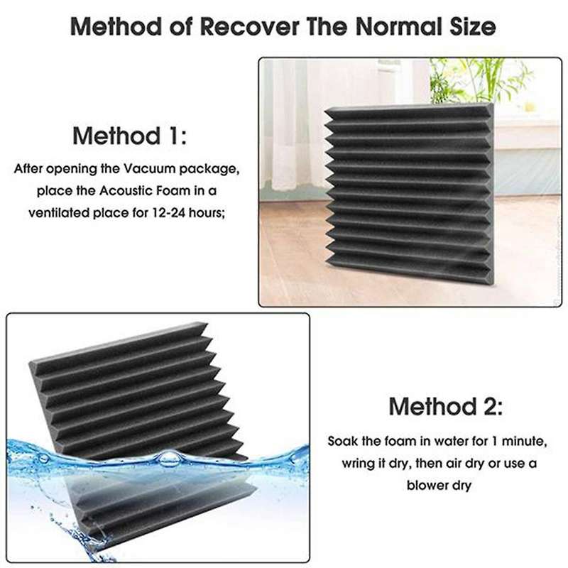 12 Pieces Acoustic Foam Panel Self-adhesive,acoustic Foam Panel