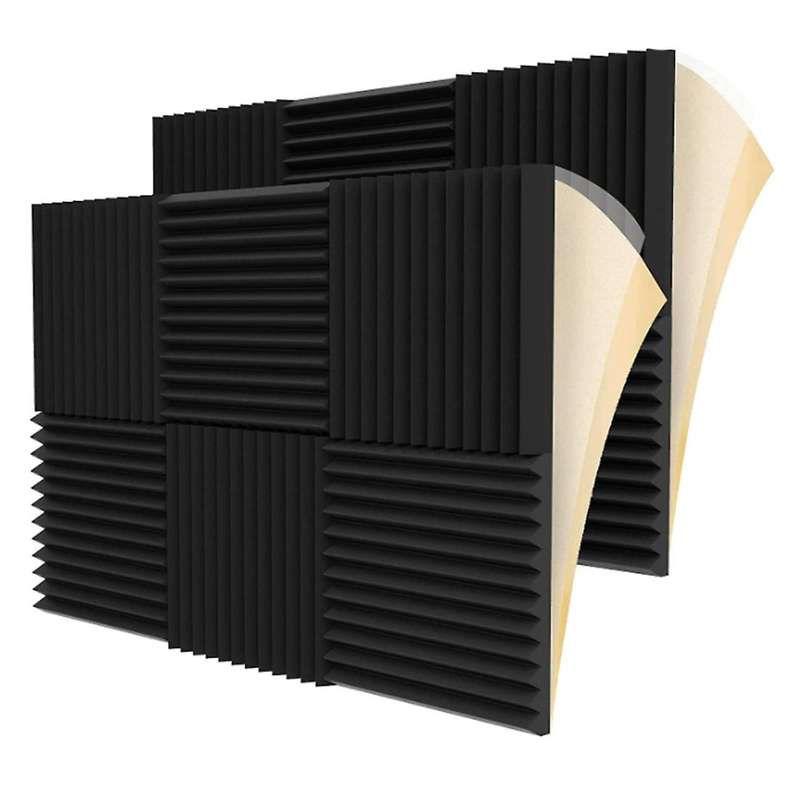 12 Pieces Acoustic Foam Panel Self-adhesive,acoustic Foam Panel