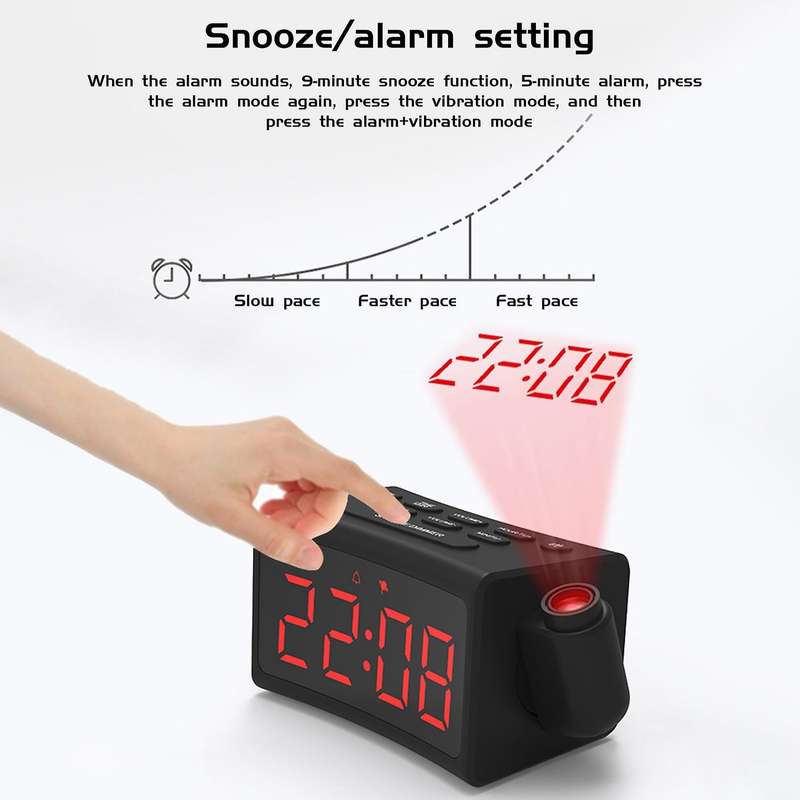 Fm Radio Led Digital Smart Alarm Clock Electronic Desktop Clocks
