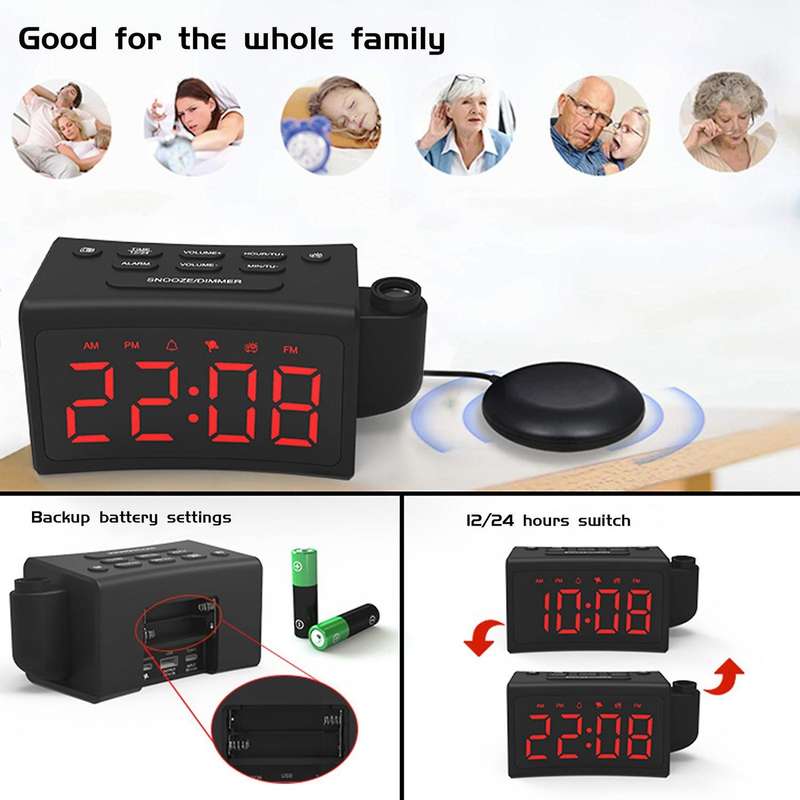 Fm Radio Led Digital Smart Alarm Clock Electronic Desktop Clocks