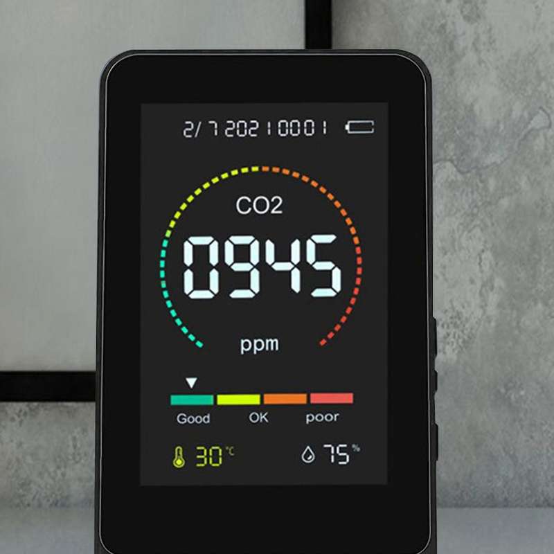 Carbon Dioxide Detector, Air Quality, Temperature and Humidity