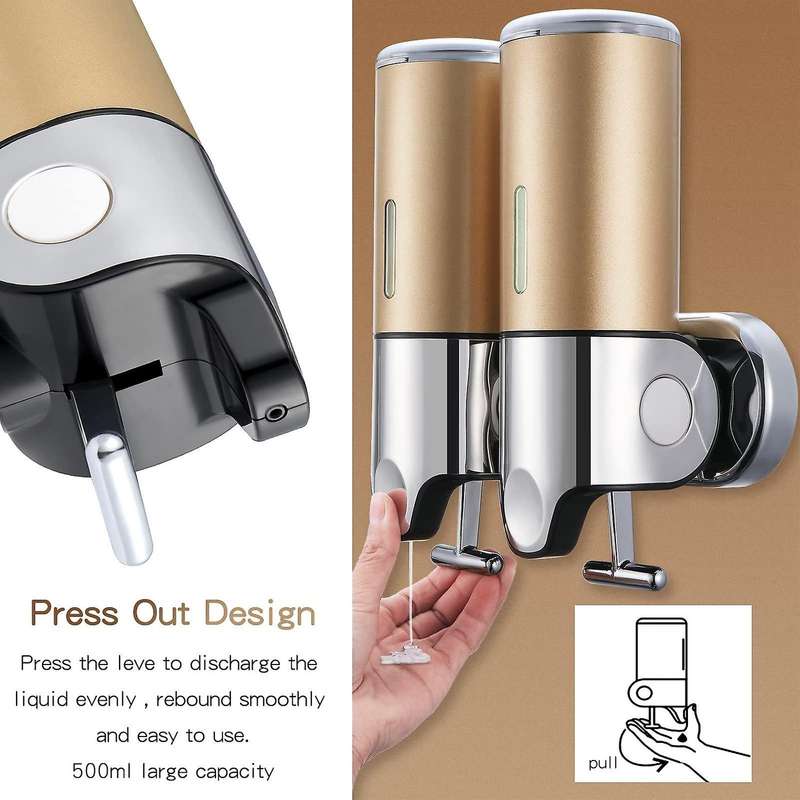 Two Chamber Soap Dispenser, Manual Hand Soap Dispenser Pump