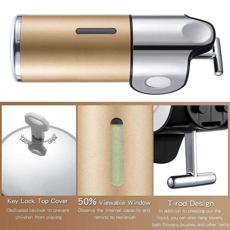 Two Chamber Soap Dispenser, Manual Hand Soap Dispenser Pump