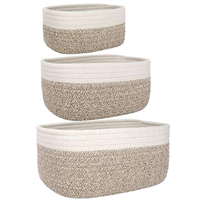 Storage Basket Cotton Rope Basket Woven Basket Multipurpose