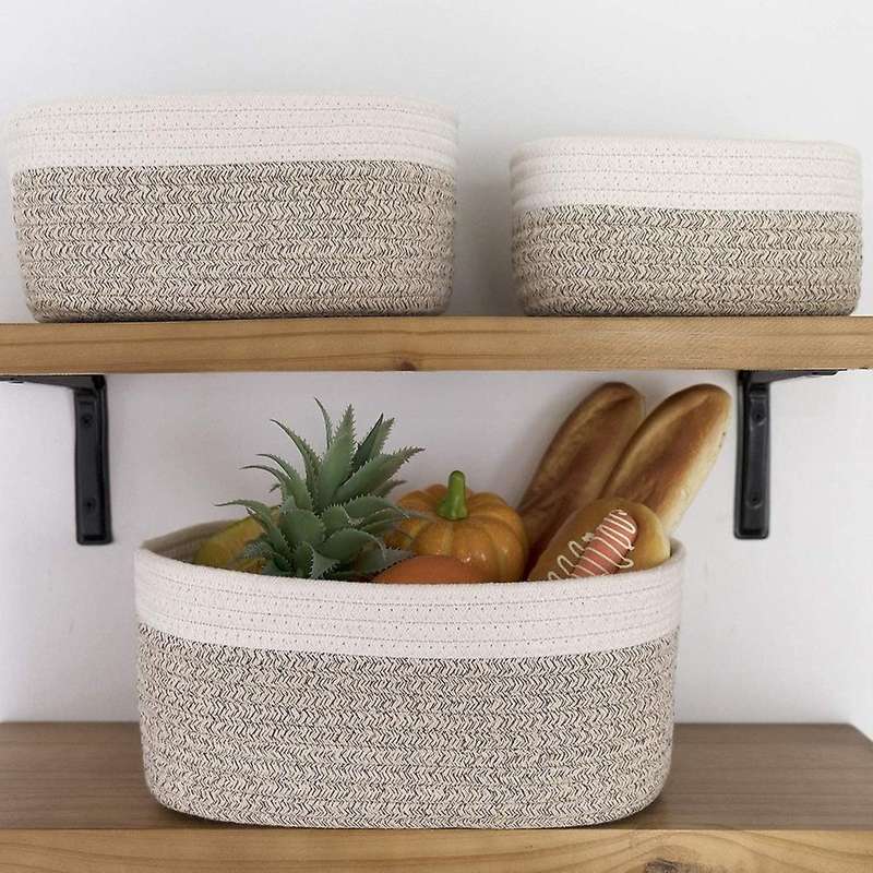Storage Basket Cotton Rope Basket Woven Basket Multipurpose