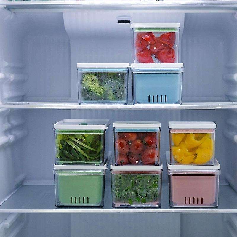 Stackable Produce Saver, Organizer/storage Containers Set Of 3(pink)