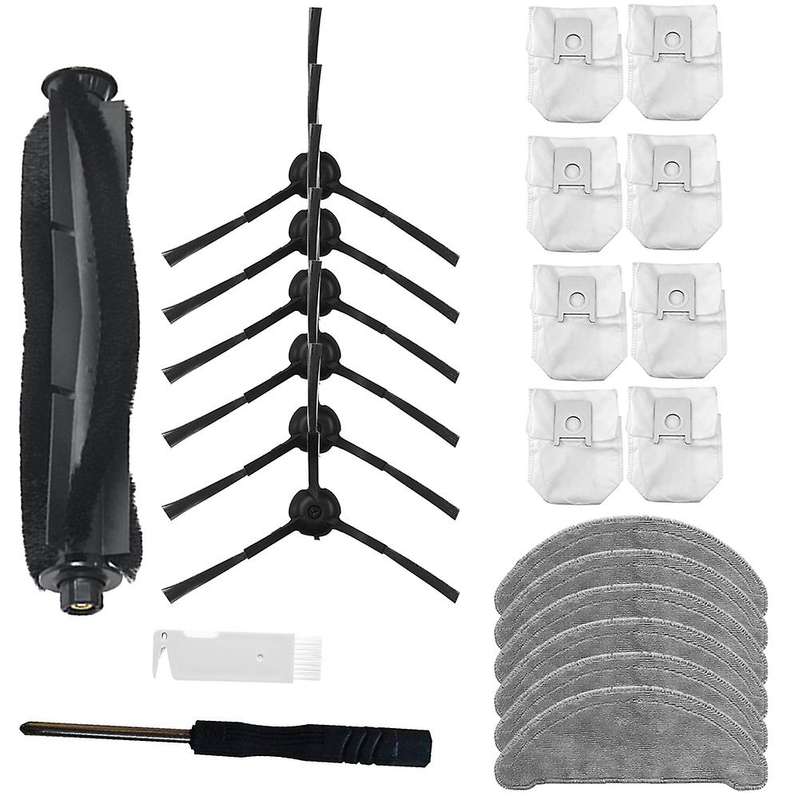 For Xiaomi Roidmi Eve Plus Vacuum Cleaner Side Brush Dust Bag Mop Rag