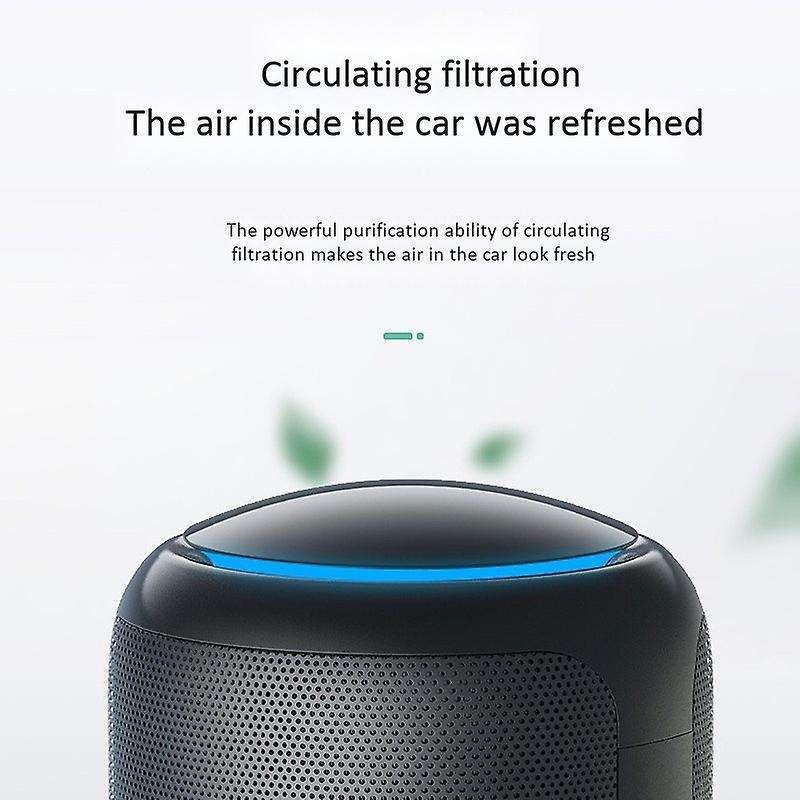Air Purifier with Hepa Filter Fresh Air Anion Car Air Cleaner (black)