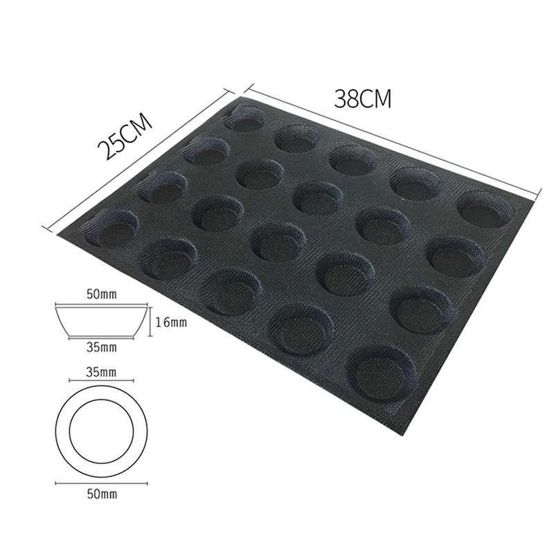 20-hole Silicone Mold Cake T Mini Pizza Model Round Hamburger Mold