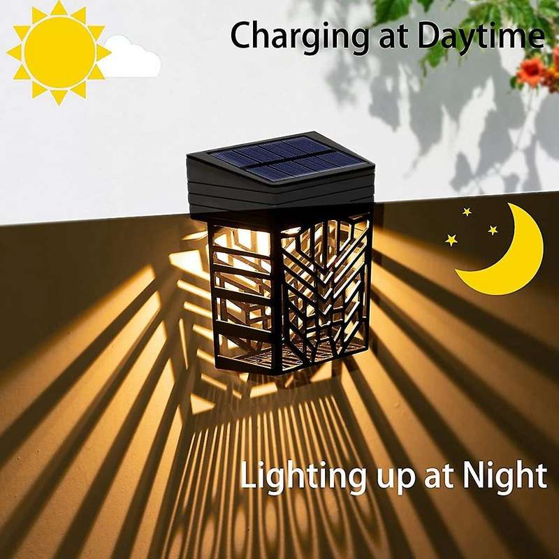 Solar Fence Lights,warm White and Rgb Solar Deck Lights