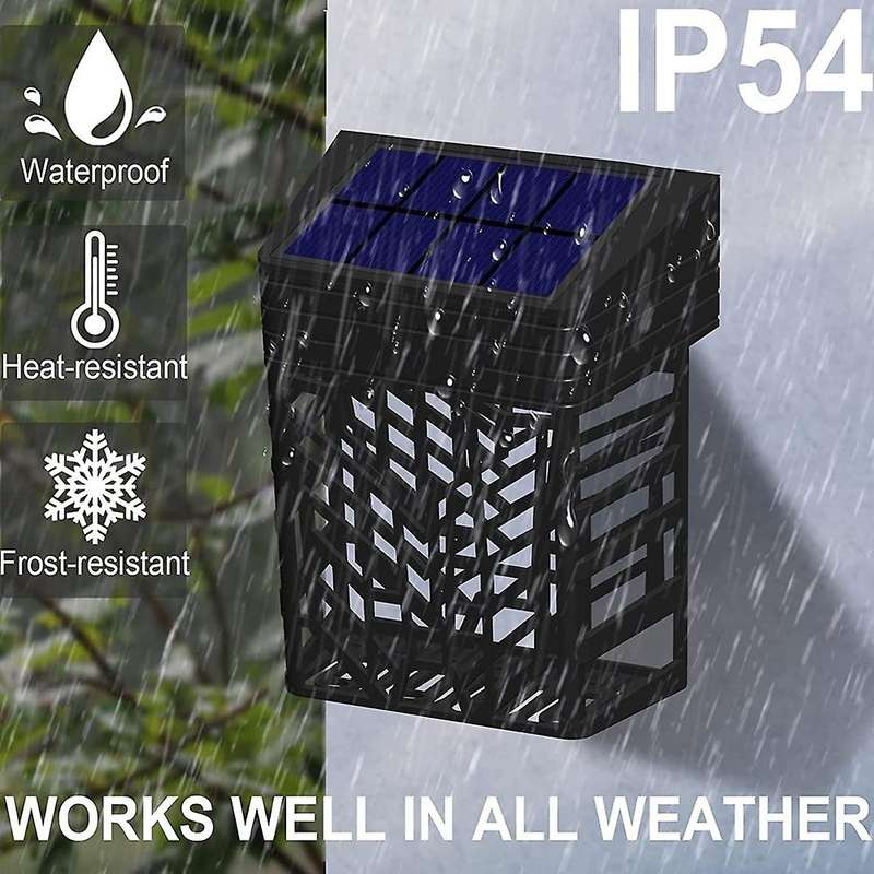 Solar Fence Lights,warm White and Rgb Solar Deck Lights