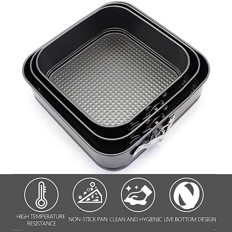 Square Springform Dessert Pan Nonstick Leakproof Cake Pan