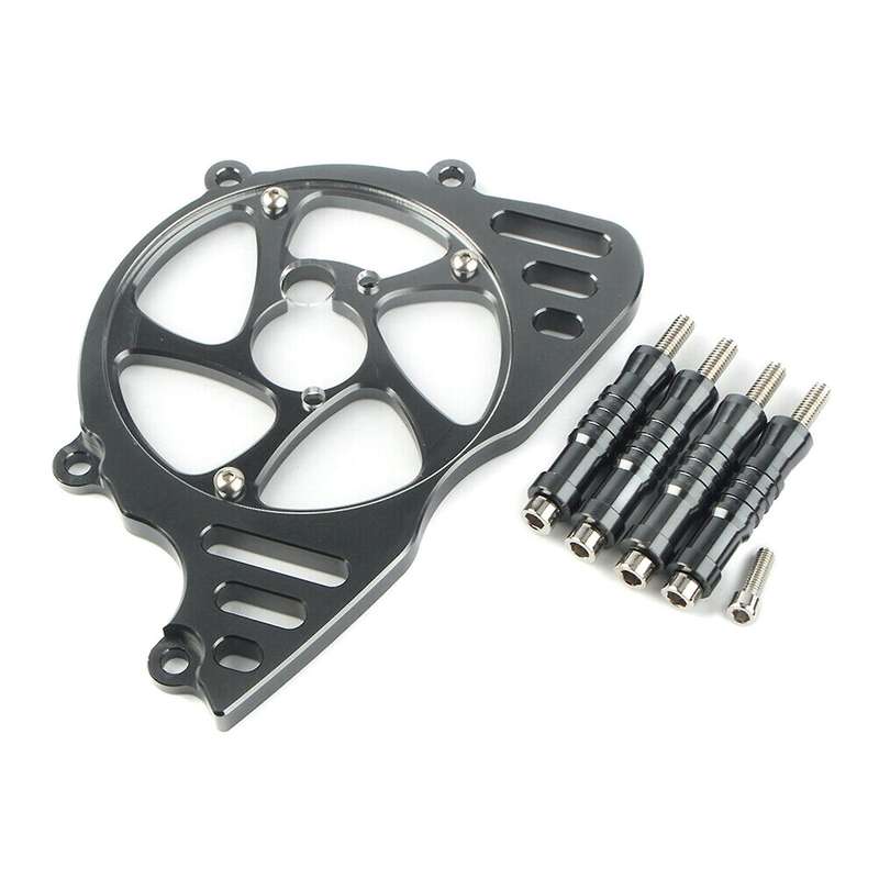 Moto Front Sprocket Left Side Chain Guard Cover Protection Dark Grey