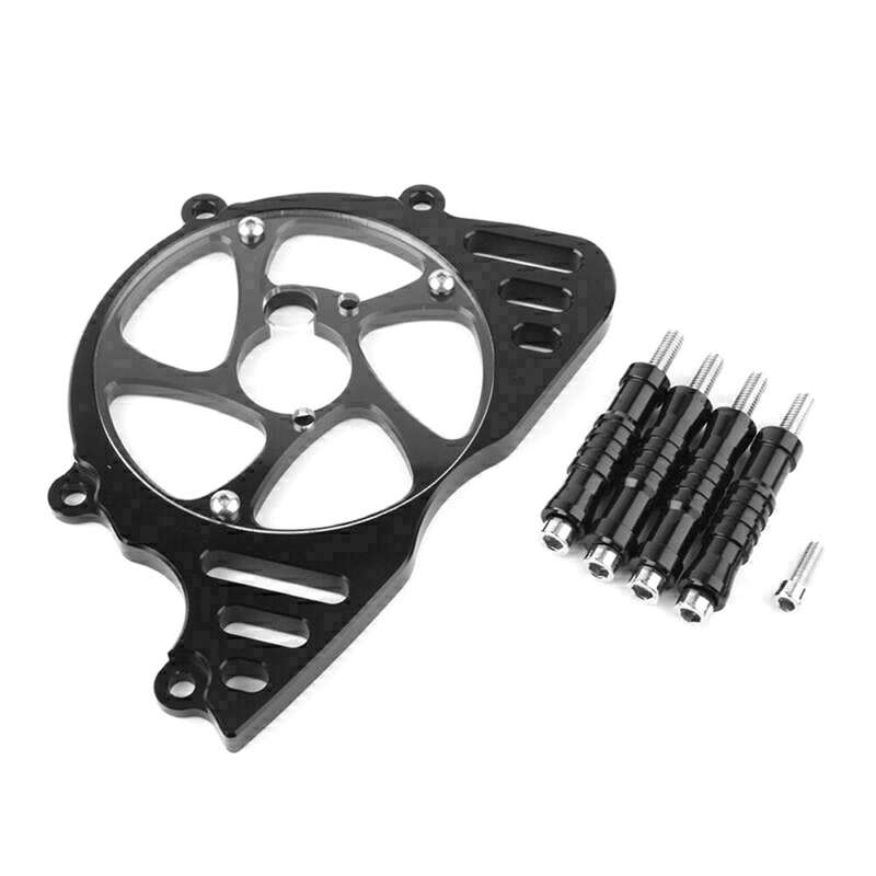 Moto Front Sprocket Left Side Chain Guard Cover Protection Black