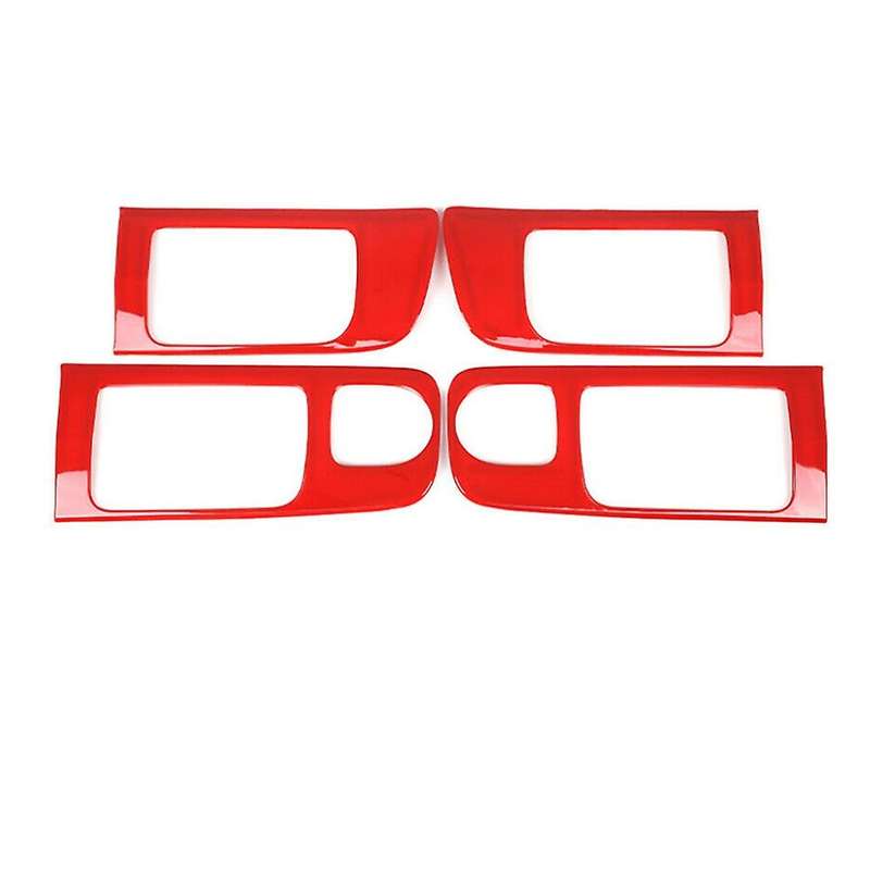 Car Red Abs Door Handle Bowl Cover for Toyota-tundra 2014-2021