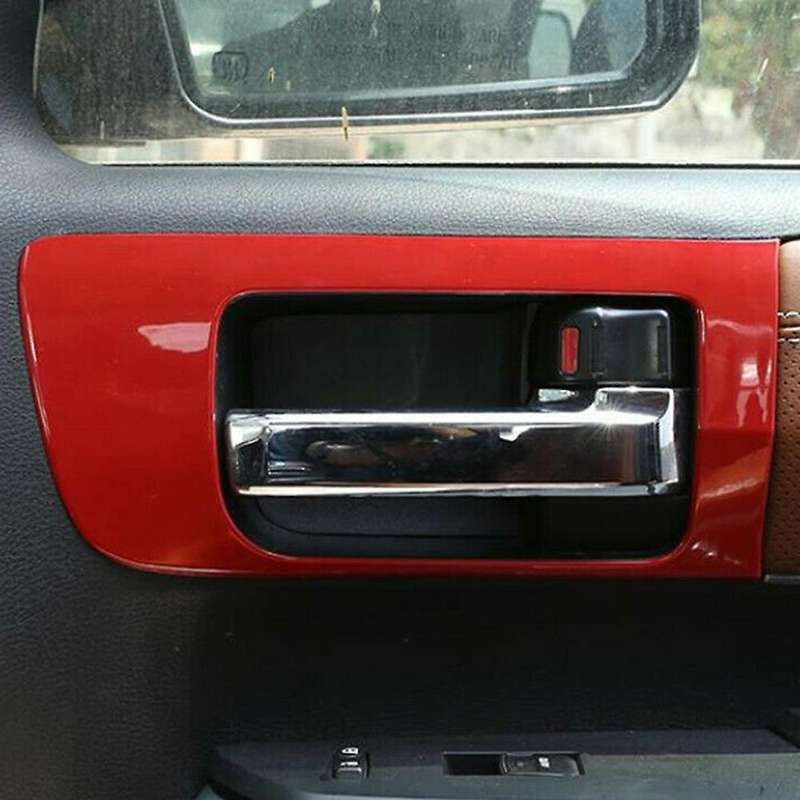 Car Red Abs Door Handle Bowl Cover for Toyota-tundra 2014-2021