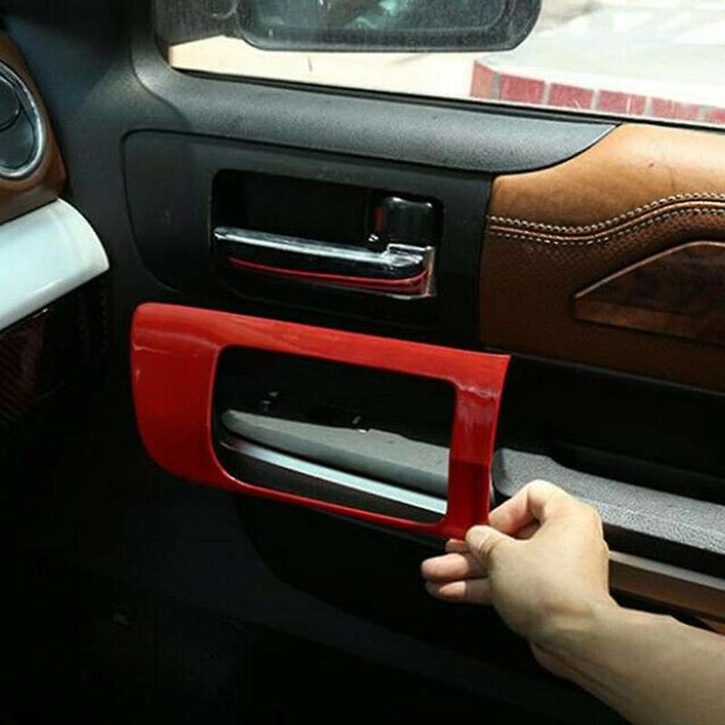 Car Red Abs Door Handle Bowl Cover for Toyota-tundra 2014-2021