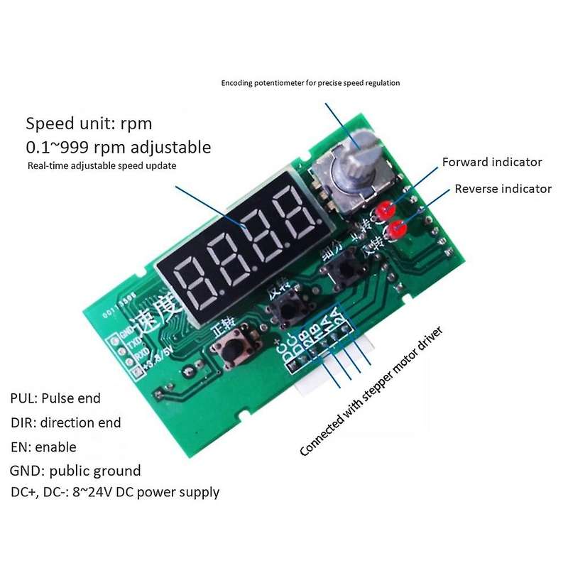 Stepper Motor Driver Control Board Reversal /module/speed Display