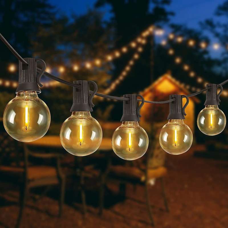 Remote Control G40 Solar Powered Outdoor String Lights 7m 10 Bulbs