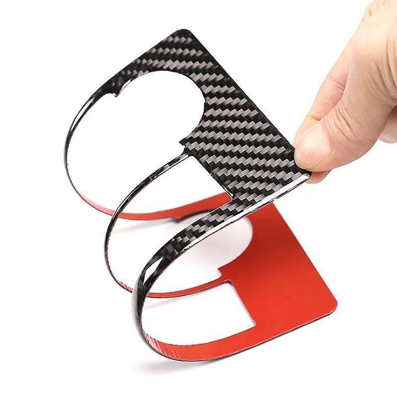 Car Soft Carbon Fiber Anti-kick Rear Exhaust Vents Cover Trim