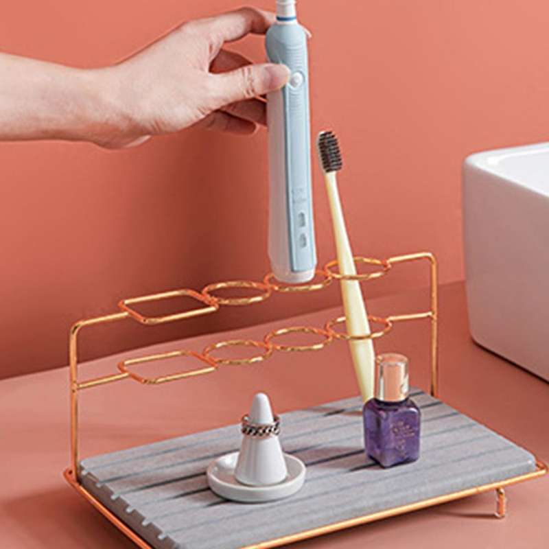 Bathroom Storage Rack Electric Toothbrush Holder with Quick-dry(blue)