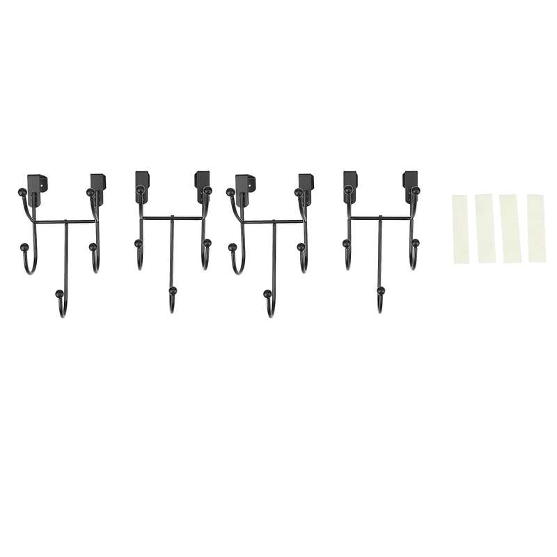 4pcs Wrought Iron Wall Clothes Hanger Hook Home Decoration B