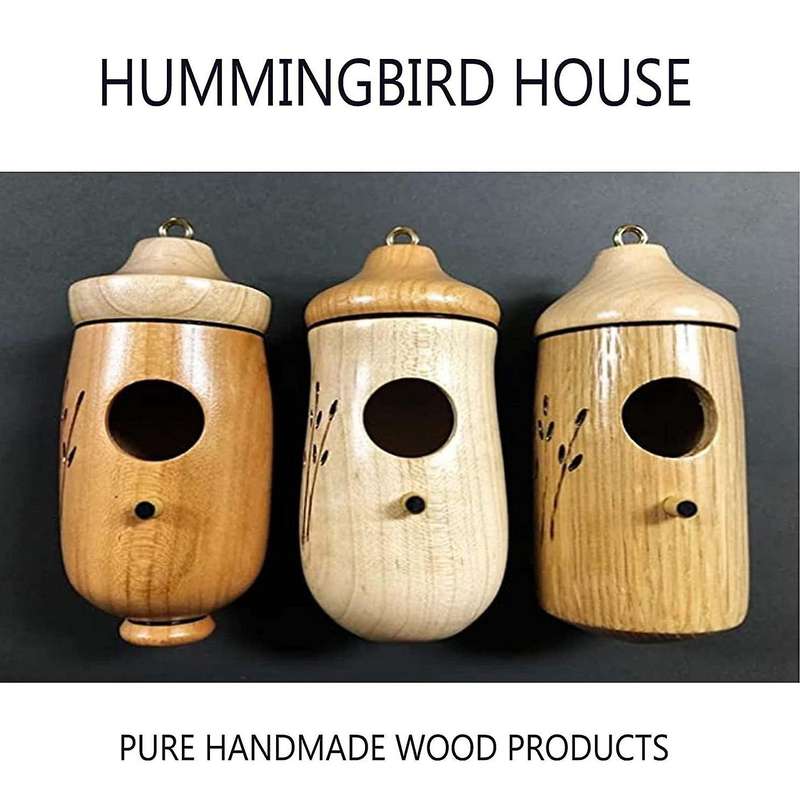 Wooden Bird House for Outside Hanging, 3pcs Bird Swing Bird Nest