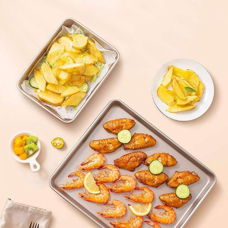 11 Inch Baking Sheets for Oven Set Of 2,steel 11x9 Inch for Baking