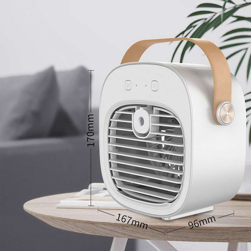 Portable Mini Air Conditioner Desktop Fan Humidifier Purifier(green)