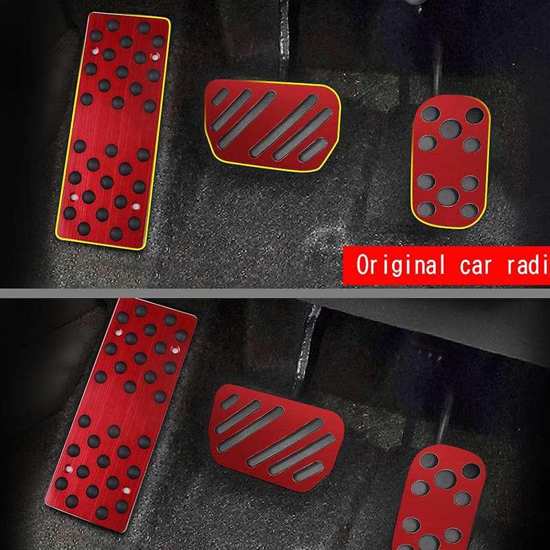Car Aluminum Accelerator Pedal Brake Pedal Foot Pedal Red