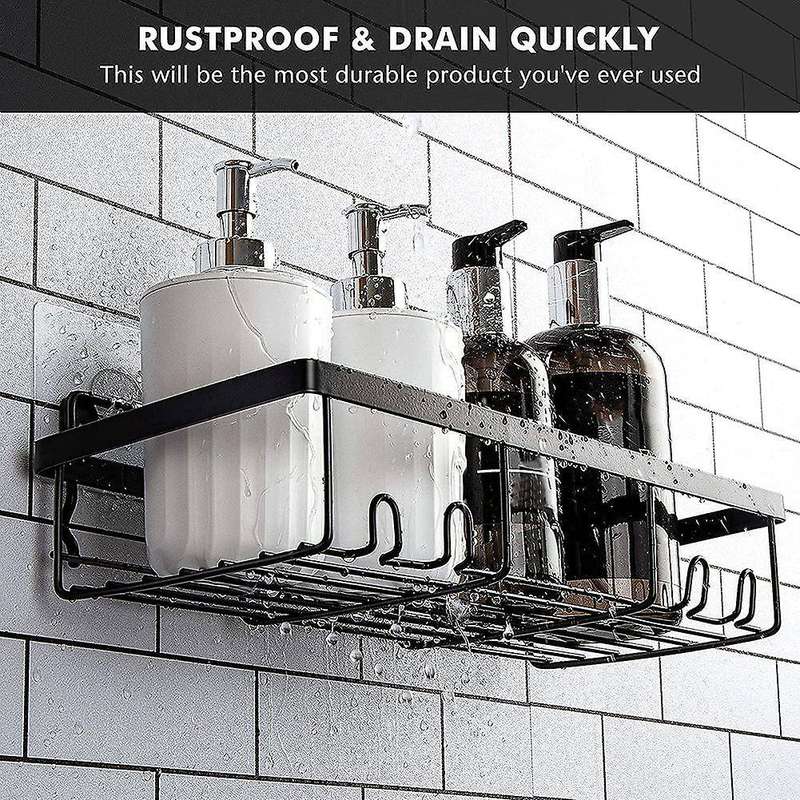 Shower Shelf Organizer (2 Pack),no Drilling Wall Mount Shower Storage