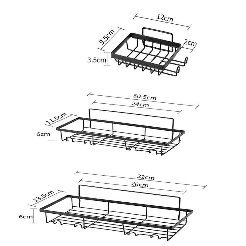 Shower Shelf Organizer (2 Pack),no Drilling Wall Mount Shower Storage