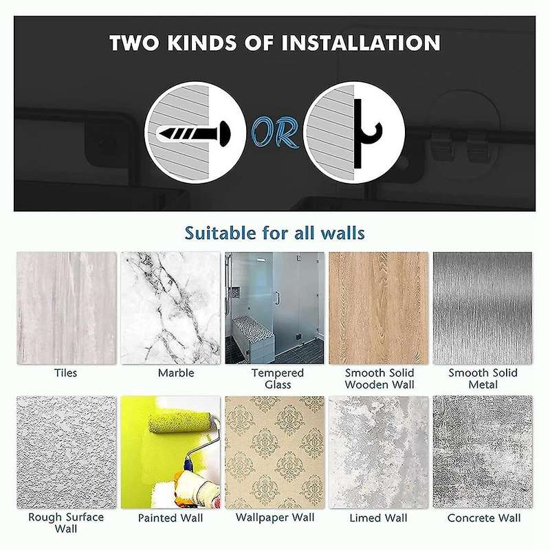 Shower Shelf Organizer (2 Pack),no Drilling Wall Mount Shower Storage