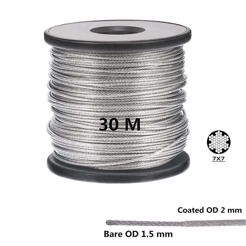 Garden Wire/picture Wire/wire Trellis Kit,30m Heavy Duty