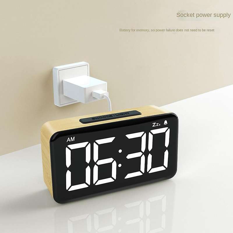 Digital Alarm Clock, Digital Clock with 6-inch Led Display(eu Plug)