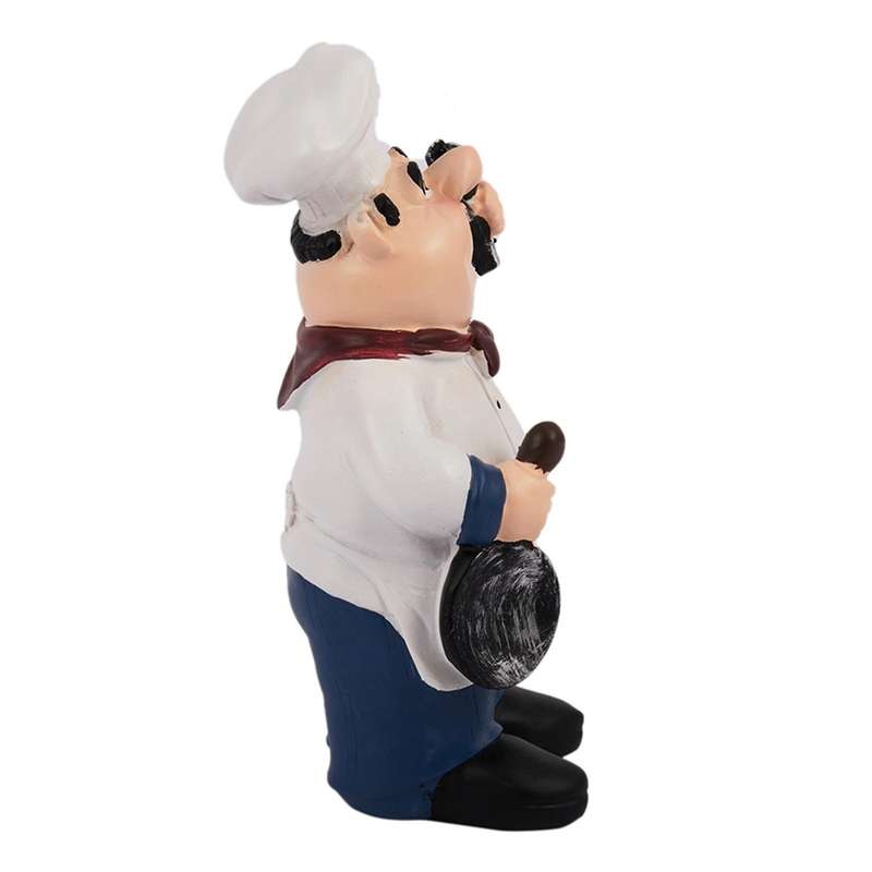 2x Retro Chef Model Ornaments Resin Crafts Mini Chef Figurines -a