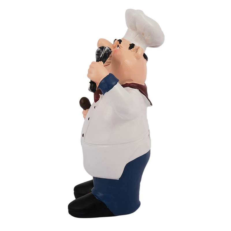 2x Retro Chef Model Ornaments Resin Crafts Mini Chef Figurines -a