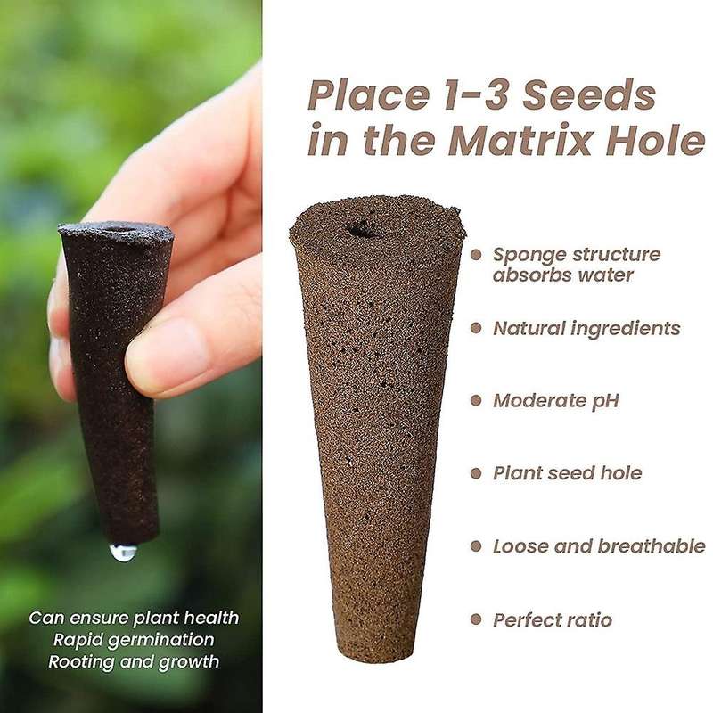 100 Pieces Hydroponic Growing Kit Seed Sponges for Seed Starting