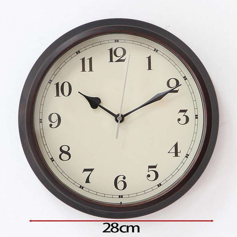 11 Inch Retro Wall Clock Round Easy to Read Home Office School Clock