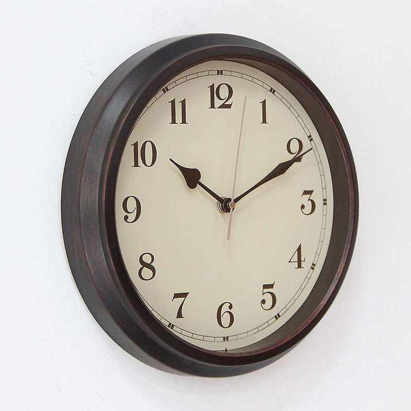 11 Inch Retro Wall Clock Round Easy to Read Home Office School Clock