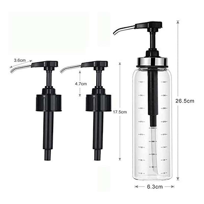 2 Pack Olive Oil Dispenser Glass Bottles,for Ketchup/salad,500ml