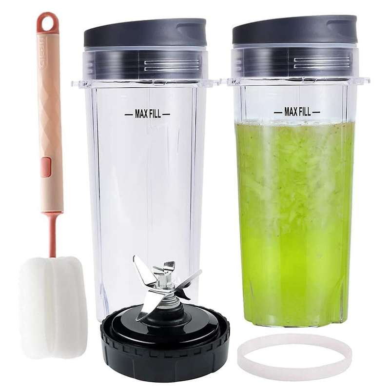 Replacement Parts for Nutri Ninja, 6 Fin Blender Blade and Cups Set