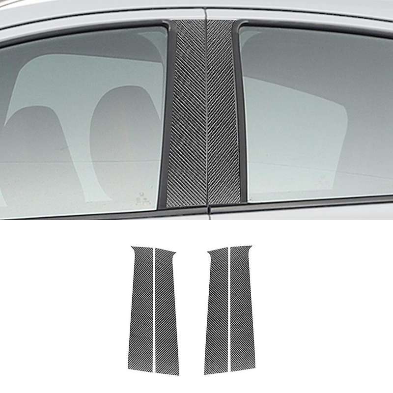 Carbon Fiber B Pillar Decorative Stickers Protection Trim for Honda