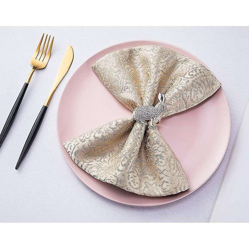 12pcs Easter Bunny Napkin Rings Holder for Dining Table Parties