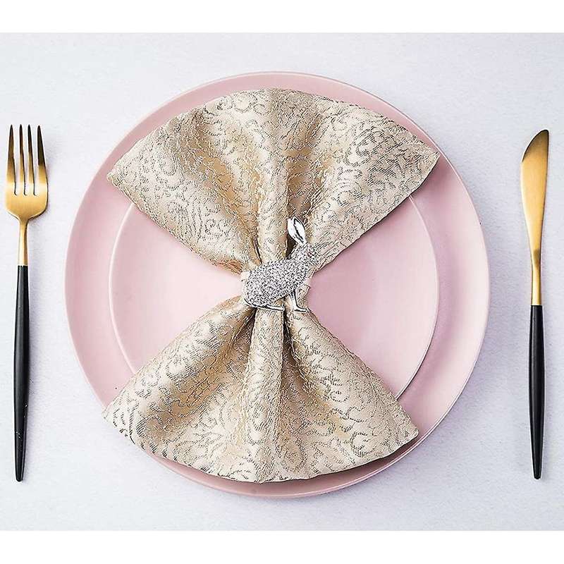 12pcs Easter Bunny Napkin Rings Holder for Dining Table Parties