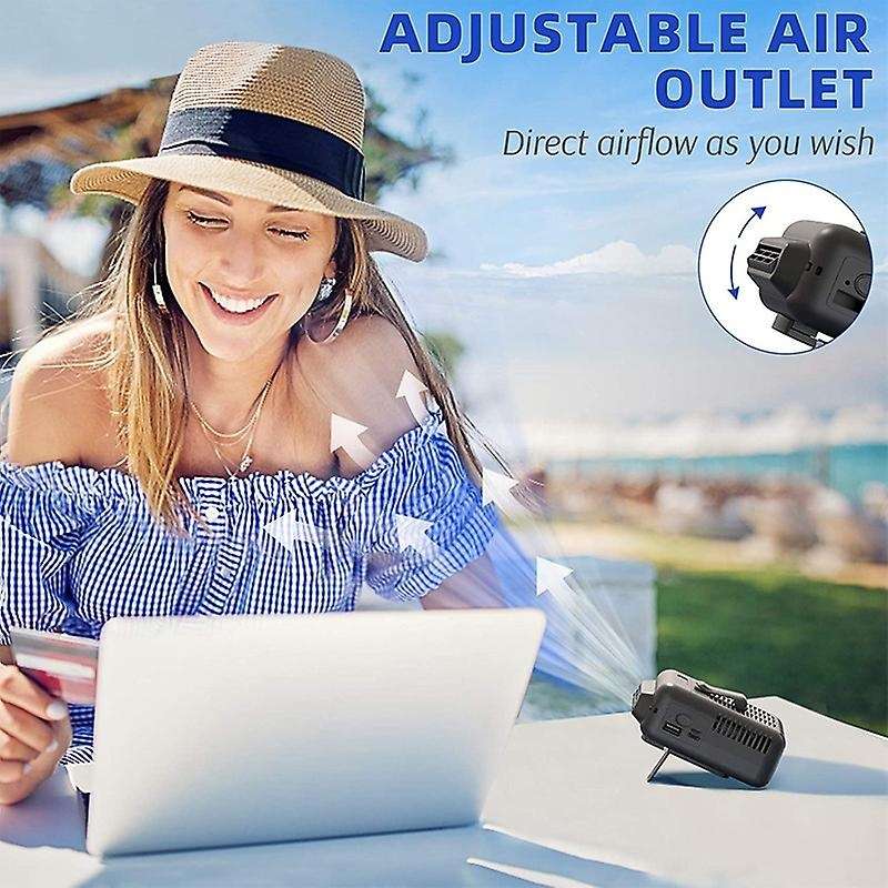 Rechargeable Waist Clip On Fan,portable Belt Fan, for Outdoor