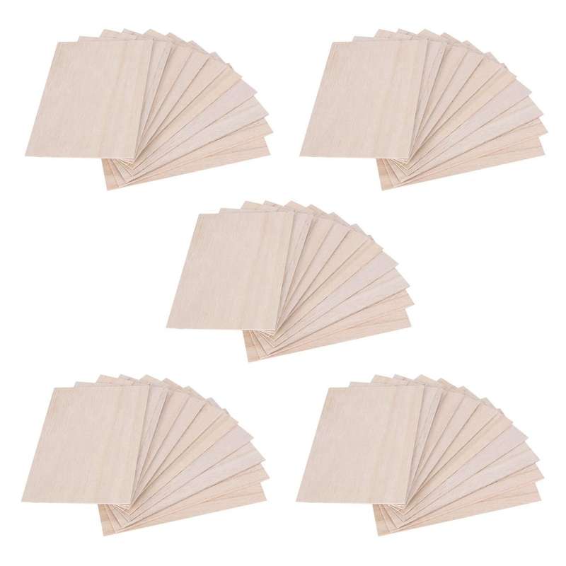 10pcs Wooden Plate 150 X 100 X 2mm for House Ship Craft Model Diy