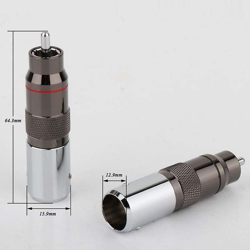 4pcs Hi-end Hifi Rhodium Plated Unsolder Rca Terminal Hifi Diy Brass