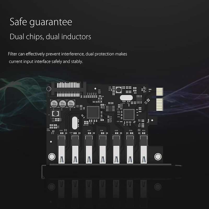 Orico Pvu3-7u-v1 7 Port Usb3.0 Pci-e Expansion Card