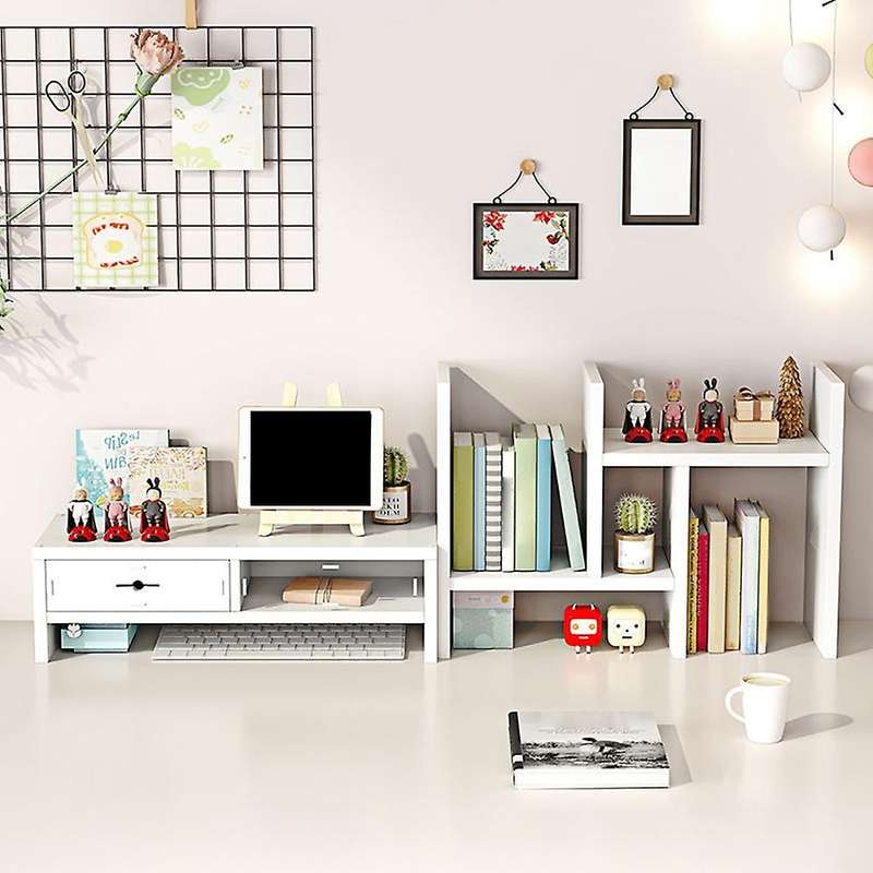 Multipurpose Table Rack Tabletop Rack Adjustable Wood Display Shelf